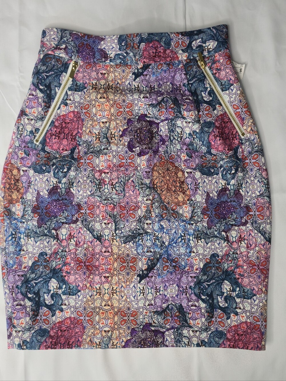 H&M Women's Floral Paisley Print Pencil Skirt Multicolor Size 2